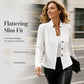 Women's Textured Button Down Blazer Jacket