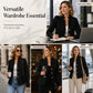 Women's Textured Button Down Blazer Jacket