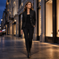 Women's Textured Button Down Blazer Jacket