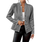 Women's Textured Button Down Blazer Jacket