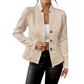 Women's Textured Button Down Blazer Jacket