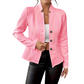 Women's Textured Button Down Blazer Jacket
