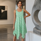 Women's Casual Sleeveless Dress with Asymmetrical Hem