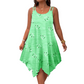 Women's Casual Sleeveless Dress with Asymmetrical Hem