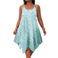 Women's Casual Sleeveless Dress with Asymmetrical Hem