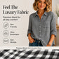 Women's Plaid Long Sleeve Button-Down Shirt