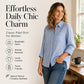 Women's Plaid Long Sleeve Button-Down Shirt