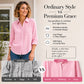 Women's Plaid Long Sleeve Button-Down Shirt