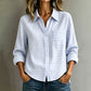 Women's Plaid Long Sleeve Button-Down Shirt