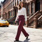 ✨👖Women's High-Waisted Striped Wide-Leg Pants
