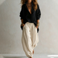 Women's Loose Shirt & Draped Pants Set