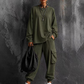 Trending Now👚👖 Crew Neck Top & Cargo Pants Set – Relaxed Fit & Utility Pockets for Effortless Everyday Style
