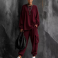 Trending Now👚👖 Crew Neck Top & Cargo Pants Set – Relaxed Fit & Utility Pockets for Effortless Everyday Style