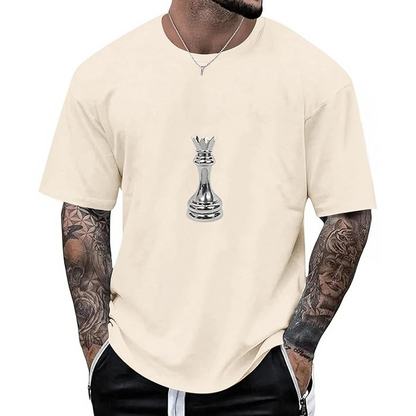 👕New Arrivals - Men's Chess Queen Graphic Tee – Breathable Fabric & Relaxed Fit for Everyday Comfort