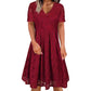Women's Elegant V-Neck Lace Dress
