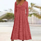Women's Wrap V Neck Dress with Pockets