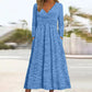 Women's Wrap V Neck Dress with Pockets