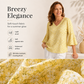Women's Floral Print 3/4 Flutter Sleeve Top