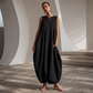 ⭐New Arrivals - Sleeveless Linen Jumpsuit with Pockets – Flowing Oversized Silhouette for Beach or Lounge