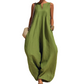⭐New Arrivals - Sleeveless Linen Jumpsuit with Pockets – Flowing Oversized Silhouette for Beach or Lounge