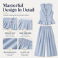 Women's Peplum Top & Wide-Leg Pants Set
