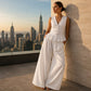 Women's Peplum Top & Wide-Leg Pants Set