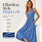 🌸👗New Arrivals - Sleeveless V-Neck Midi Dress – Breathable Comfort & Flattering Silhouette for All Body Types