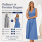 🌸👗New Arrivals - Sleeveless V-Neck Midi Dress – Breathable Comfort & Flattering Silhouette for All Body Types