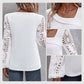 🌸Women's Cutout Lace Patchwork Long-Sleeve Top – Elegant Cutout Detail For Effortless Feminine Style 🤍