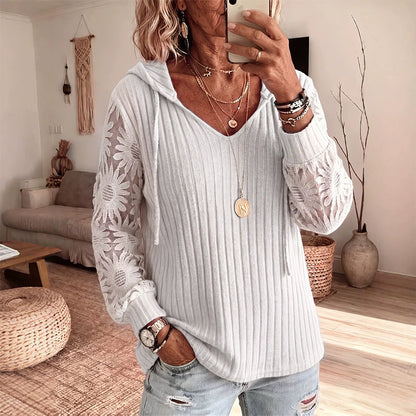 🌸Hot Sale 50% OFF💖Elegant Lace Hoodie Knit