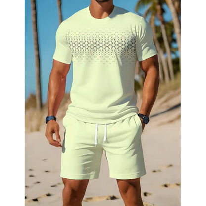 🌸Hot Sale 50% OFF💖Men's Casual T-Shirt & Shorts 2-Piece Set