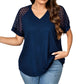 ⌛Limited-Time Offer-Women's Elegant Lace Patchwork V-Neck Top