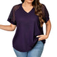 ⌛Limited-Time Offer-Women's Elegant Lace Patchwork V-Neck Top