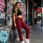Women's Solid Color Tapered Cargo Pants