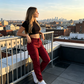 Women's Solid Color Tapered Cargo Pants