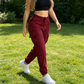 Women's Solid Color Tapered Cargo Pants