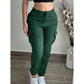 Women's Solid Color Tapered Cargo Pants