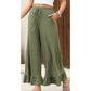 Women's Casual Wide-Leg Pants with Ruffle Hem