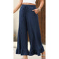 Women's Casual Wide-Leg Pants with Ruffle Hem