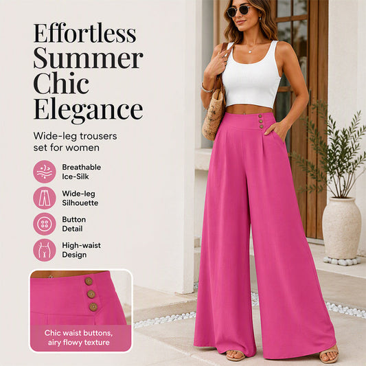 👖New Arrivals - Flowing Wide-Leg Trousers – Relaxed Silhouette & Versatile Style for Work or Weekend