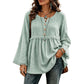 Women's Casual Loose Long Sleeve Fringe Top