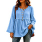 Women's Casual Loose Long Sleeve Fringe Top