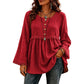 Women's Casual Loose Long Sleeve Fringe Top