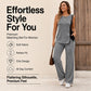 Women's Sleeveless Color-Block Ribbed Top