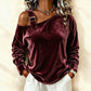 Women's Off Shoulder Loose Pullover Top