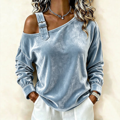 Women's Off Shoulder Loose Pullover Top