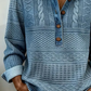 👔New Arrivals - Patchwork Long Sleeve Shirt with Denim Trim – Classic Lapel & Partial Button Placket for Versatile Casual Wear