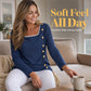 Bestseller🏆👚 Lace-Trim Long Sleeve Top – Feminine Square Neck & All-Day Comfort for Every Look