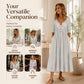 New Arrivals🛍️Women's V-Neck Button Pleated Dress