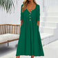 New Arrivals🛍️Women's V-Neck Button Pleated Dress